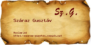 Száraz Gusztáv névjegykártya